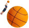 YIWONFU Silent Basketball, Lautloser Basketball für Indoor Aktivitäten, Mute Basketball für Heranwachsende/Erwachsene zum Spielen/Training(Orange, 21cm)