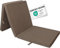 RelaxXL Klappmatratze Junior 190x60x7cm Taupe meliert | Faltmatratze mit Tragegriff | Schlafmatte Schaumstoff 7 cm | Gästematratze 3-teilig | Bezug waschbar | Öko Tex 100