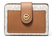 Michael Kors MK Charm Small Tab Compact Pocket Wallet, Vanille / , One size