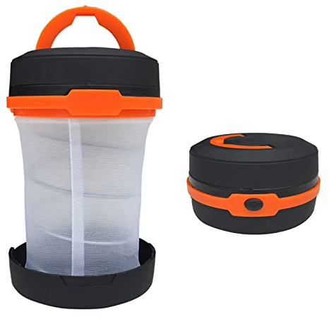 Folding Camping Lantern Collapsible Tent Light Battery Powered Retractable Camping Lamp LED Camping Lanterns Flashlight Portable Electric LED Light for Home Outdoor Hiking Fishing Power Cuts Emergency