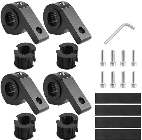 Arbeitsleuchten Halterung Universal, 4 Stück 19-32 mm Light Bar Mount Bracket, Universelle Klemmhalterung, Scheinwerfer Halterung, Geeignet für Frontschutzbügel, Auto, Motorräder, Geländewagen