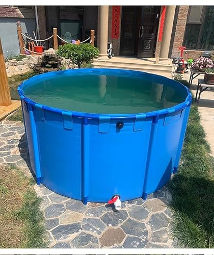 Frame Pool Schwimmbecken Pools Große Oberirdische Schwimmbecken 60 80 100 cm Tief, Outdoor Hinterhof Pool Set Rund Für Kleinkinder/Erwachsene/Kinder Baden Schwimmen, Heavy Duty PVC Rahmen Boden Po