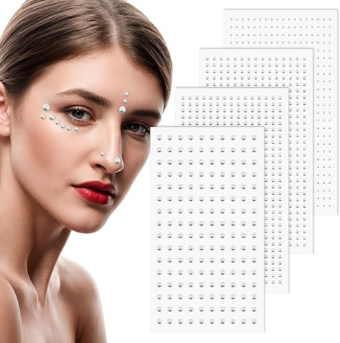 4 Stück Steinchen Zum Aufkleben Körper Steine Festival Gesichts Steinchen Selbstklebend Strasssteine Selbstklebend Glitzersteine Gesicht Sticker Gesicht Diamant Deko Für Gesicht Augen Körper Nägel