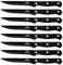 G.a HOMEFAVOR Messerset- Scharfe Küchenmesser Set - 8-tlg Steakmesser Schwarz, Edelstahl Messer Set