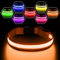 PcEoTllar Leuchthalsband Hund, Leuchtendes Hundehalsband Aufladbar 7 Farben mit 9 Leuchtmodi, LED Halsband für Hunde Wasserdicht, Leuchthalsband für Kleine Mittlere Große Hunde, Orange-M