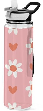 Ewusp Bouteille d'eau de sport avec paille et couvercles, 950 ml, étanche, réutilisable, sans BPA, pour salle de sport, fitness, cyclisme, école, bureau