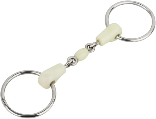 Equinate Mors à eau au goût de pomme 18 mm doublement cassé | Mors anatomique respectueux de la bouche avec action douce | Favorise la salivation et stimule l'activité de mastication