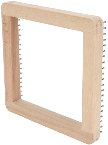 Cryfokt Holz-Strickwebstuhl, Langlebiges, Handgefertigtes Strickbrett Zum Weben von Mützen, Schals, Schals für und Erwachsene, Hochwertiger Haken aus Buchenholz und Edelstahl für -Unterricht und