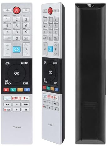 Rynli Remote Control Compatible with Toshiba TV CT-8541 – Universal Replacement for Toshiba UHD, Freeview, HD LCD LED TV, Netflix & Prime Video Buttons, No Setup Required