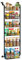 GarveeMore ÉTagèRe à Epices, 6 Niveaux De Rangement Porte Suspension Rangement Range Epices Cuisine, Rangement à Suspendre Porte, Fixation Murale Et ÉTagèRe à ÉPices De Cuisine, Noir