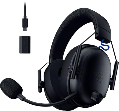 Razer BlackShark V3 for PlayStation - Kabelloses E-Sport-Headset - TriForce 50 mm Treiber - Abnehmbares Breitband-Mikrofon - HyperSpeed 2,4 GHz & Bluetooth - THX Spatial Audio - PS5/PC | Schwarz