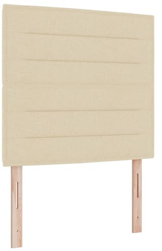 vidaXL Boxspringbett mit Matratze Creme Kleines Doppelbett Stoff