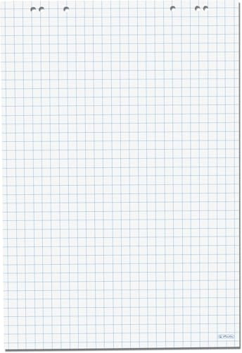 Herlitz Flipchartblock 65 x 98cm 20 Blatt, kariert, 80g/m² FSC Mix, 5 Stück (kariert - 10 Blöcke)