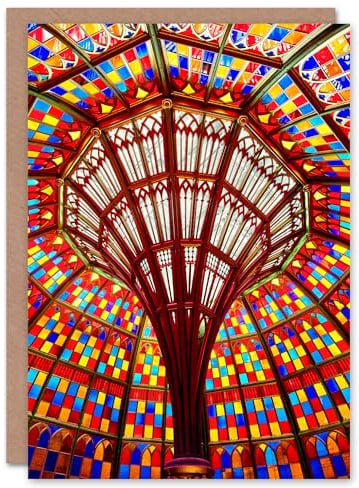 Artery8 Carol M Highsmith Art Card State Capitol Building Stained Glass Ceiling