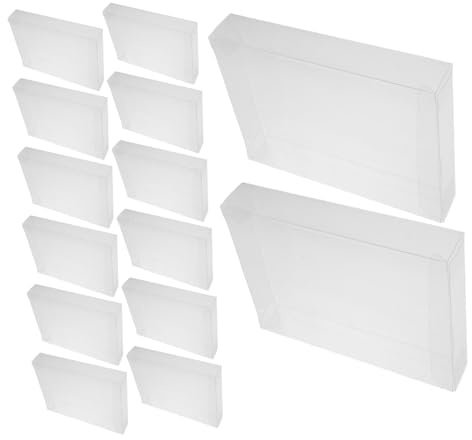LRXIYODE 40 Stück Teiliges Transparente Rechteckige Aufbewahrungsboxen aus Langlebigem PVC Staubdicht als Geschenkverpackung für Hochzeiten Partys Valentinstag