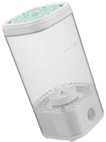 Nettoyant Automatique pour Pinceaux de Maquillage, Blanc, en Plastique | Compatible Pinceaux et Éponges, Usage Maison ou Salon, Design de Rangement Intégré, Nettoyage Polyvalent