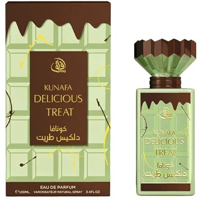 AFQ Kunafa Delicious Treat EDP 100ml - Profumo Orientale Unisex al Pistacchio e Vaniglia - Eau de Parfum Gourmand con Caramello, Cioccolato e Fava Tonka - Fragranza Persistente