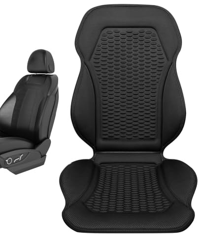 Bizhubmat Belüftete Sitzauflage | rutschfeste Sommerliche Ergonomische Schutzauflage - Belüftete Kühlende Autositzbezüge | Als Sitzauflage Für LKW, SUV, Wohnmobil, Auto, Fahrzeug, Reisen,