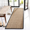 Safavieh Tapis en Fibre Naturelle pour Salon, Salle à Manger, Chambre à Coucher – Collection Fibre Naturelle, Poils Courts, Naturel et Noir, 76 x 244 cm
