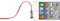 Belkin flaches Audio-Kabel (3,5 mm auf 3,5 mm mit abgewinkeltem Klinkeanschluss, 0,9 m) rot