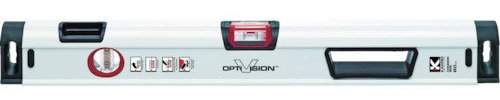 Kapro K905-40P/60 - NIVEL PROFESIONAL 2 BURBUJAS SISTEMA Plumb site vial view ROJO. Nivel en color Blanco - 60 cm