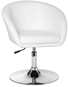 FineBuy Design Relaxsessel SV39213 Loungesessel Kunstleder Cocktailsessel, Sessel Drehbar, Esszimmerstuhl 120 kg, Clubsessel Leder-Optik, Drehstuhl Modern, Loungesessel Wartezimmerstuhl