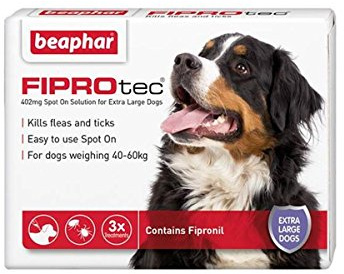 Beaphar FIPROtec Pipette for Extra Large Dog, Pack of 3