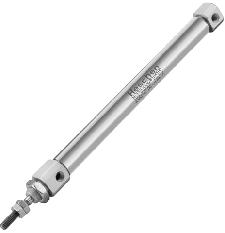 Heschen Stainless Steel Slim Air Pneumatic Cylinder, CDJ2B 10-100, M5 Port, 10mm Bore, 100mm Stroke, Double Acting Single Rod