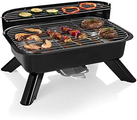 Princess 112252 Barbecue ibrido – Modello da tavolo – Uso elettrico o a carbonella
