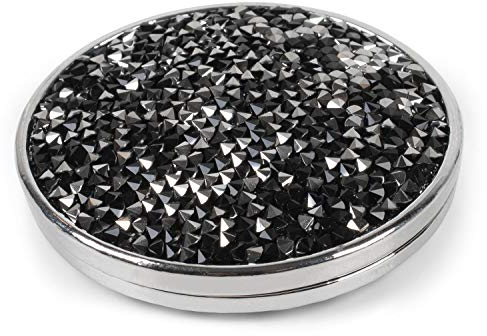 styleBREAKER Damen Magnet Schmuck Anhänger rund mit Strass, für Schals, Tücher oder Ponchos, Brosche 05050074, Farbe:Schwarz