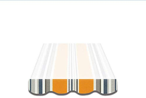 VANA Markisenstoff Volant für 4 m Markise Ersatzstoff Markisentuch Bespannung Sonnenschutz, nur Volant, fertig genäht, Maß 3,83 x 0,21 m, Design SPD040