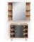 Vicco Badmöbel-Set Fynn, Badezimmerschrank-Set, Eiche/Anthrazit, 2 Teile
