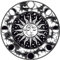 Grandora Wandtattoo Wandaufkleber Lebensblume Wohnzimmer Wandsticker Mond Sonne heilige Geometrie Wandbild Schlafzimmer Wanddeko Tapete Flur selbstklebend DL652-13