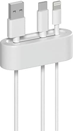 Hama Selbstklebende Kabelhalter, Kabel-Organizer (TPR, Band 3M, 2x2x6,5cm) weiß