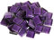 200g Carreaux de Mosaïque Tesselles en Verre,1,5x1,5cm Carré Mosaïque de Pierres Morceaux de Mosaïque en Verre pour Loisirs Créatifs, Décoration(Violet)