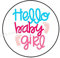 2cmØ 32-Stück! Aufkleber Sticker Briefumschlag-Siegel Post rund HELLO BABY GIRL Hallo BABY GIRL R2450