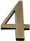 Zayookey Metallo Numero Civico Antichi 4 Pollici (10 cm) Moderna Numeri Indirizzo di Casa di Porta in Bronzo House Number per Cassetta Postale Stradale (Door Number 4)