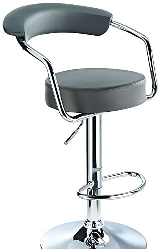 Netfurniture Lazio Barhocker, verstellbar, Grau