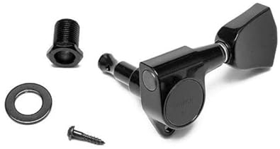Gotoh® »SG301-04 - GUITAR MACHINE HEADS« 1 Satz Mechaniken für E-Gitarre - 3-links/3-rechts - 1:18 Übersetzung - Finish: Black