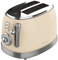Cecotec Toaster Toast&Taste 800 Vintage Light Beige, 850 W, Doppelte Extra breite Kurzschlitze von 3,8 cm, 2 Toastscheiben, Edelstahl-Finish, Vintage-Stil, 3 Funktionen, Beige