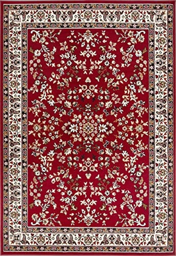 andiamo Teppich Oriental - Wohnzimmerteppich - orientalische Deko - Teppich Schlafzimmer pflegeleicht mit zeitlosem orientalischem Muster 160 x 230 cm Rot