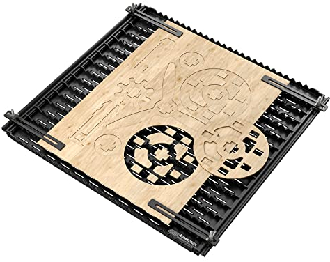 ATOMSTACK F3 Schutzplatte für Laser Graviermaschine,Aluminiumlegierung Laserbetttisch Lasergravur-Schutzplatte Arbeitstisch 460x425mm mit Abflachvorrichtung,bessere Schneidwirkung,einfach zu säubern