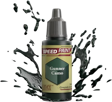 The Army Painter Speedpaint Gunner Camo 2.0, Single Modellbau Acrylfarbe 18ml Einschichtige Lackierlösung Für Fantasy Tabletop Miniatures Like Warhammer 40k Figuren und DnD Miniatures