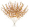 Toripor 20 Stück Künstliche Eukalyptus Zweige, 38CM Fake Eukalyptus Pflanze Blumendeko, Künstliche Pflanzen Trockenblumen Deko für Hochzeit Party Zuhause Garten Tisch Blumen Vasen - Gold