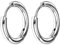 Creolen Herren Edelstahl, Herren/Damen Edelstahl Creolen 10mm Hochpolierter Kreis Silber(2mm)