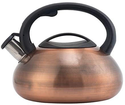 LICHENGTAI Whistling Kettle, 3L Retro Tea Kettle Stainless Steel Whistling Kettle Tea Kettle with Handle, Kettle Induction for Tea Coffee, Glass Ceramic Stove, Gas, Electric Stove