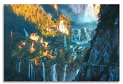 ELedvb Der Hobbit Filmposter Landschaft Leinwand Poster Dekorative Gemälde Leinwand Wandposter und Kunstbild Druck Moderne Familie Schlafzimmer Dekor Poster 08x12inch (20x30cm)