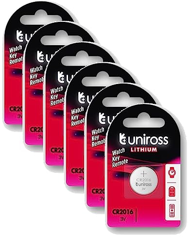 Uniross Pack of 6 x 5 CR1216 Lithium Batteries 3 V