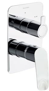 Ramon Soler - Grifo de Ducha Monomando Empotrado 2 Vías, Ahorro de Agua, Sistema S2, Cromado, Serie New Fly, Ideal para Baño Moderno, Diseño Elegante y Funcional