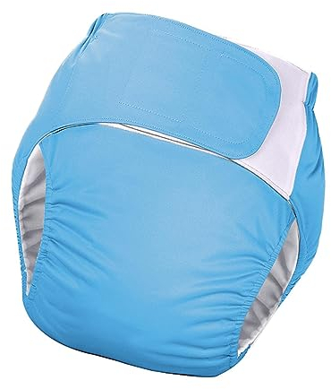 harayaa Erwachsene Stoffwindel, Wiederverwendbare Windelhülle, Wasserdichte Inkontinenz Unterwäsche, Schnell Trocknend, Weiches Material, Hellblau